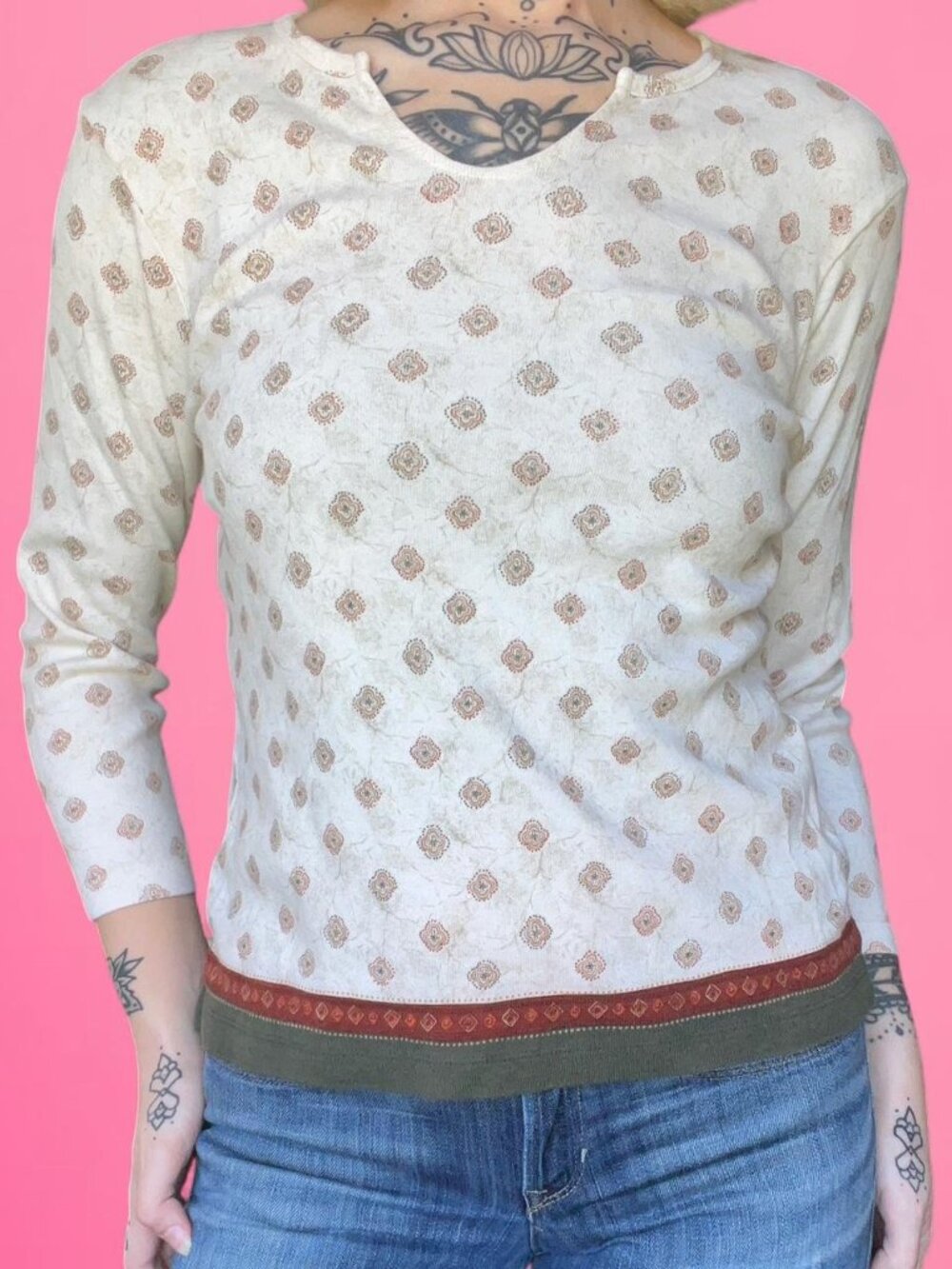 Vintage 90s White Stag boho long sleeve